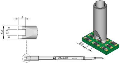 C245017 JBC Lötspitzen, Entlötspitzen und Heißluftdüsen