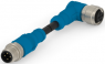 Sensor-Aktor Kabel, M12-Kabelstecker, gerade auf M12-Kabeldose, abgewinkelt, 4-polig, 5 m, PVC, schwarz, 4 A, T4162114004-005