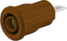 4 mm Buchse, Flachsteckanschluss, Einbau-Ø 12.2 mm, CAT III/CAT IV, braun, 23.3160-27
