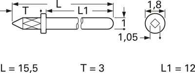 1364D.65 Vogt Steckerstifte für Leiterplatten