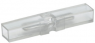 Flachsteckverteiler, 2 x 2 Kontakte, 6,3 x 0,8 mm, L 28 mm, isoliert, gerade, transparent, 8002