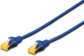 Patchkabel, RJ45-Stecker, gerade auf RJ45-Stecker, gerade, Cat 6A, S/FTP, LSZH, 0.25 m, blau