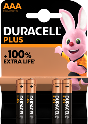 PLUS-AAA K4 Duracell Rundzellen, 9V-Blöcke