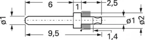 42.0001 Stäubli Electrical Connectors Steckerstifte für Leiterplatten