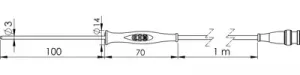 GF1T-T3-B-BNC Senseca Temperaturfühler und Temperaturindikatoren