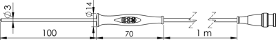 GF1T-T3-B-BNC Senseca Temperaturfühler und Temperaturindikatoren