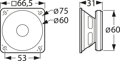 FRS 7 4 OHM VISATON Akustische Signalgeber Bild 2