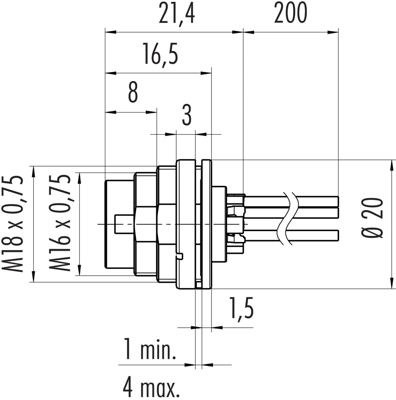 09 0315 782 05 binder Sensor-Aktor Kabel Bild 2