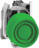 Drucktaster, unbeleuchtet, tastend, 1 Schließer, Bund rund, grün, Frontring silber, Einbau-Ø 22 mm, XB4BPS31EX