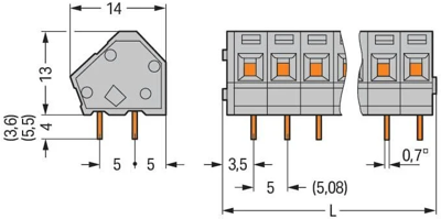 236-405 WAGO PCB Terminal Blocks Image 2