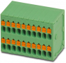 Leiterplattenklemme, 32-polig, RM 3.5 mm, 0,14-1,5 mm², 10 A, Federklemmanschluss, grün, 1860280