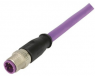 Sensor-Aktor Kabel, M12-Kabelstecker, gerade auf offenes Ende, 4-polig, 10 m, PVC, violett, 21348800486100