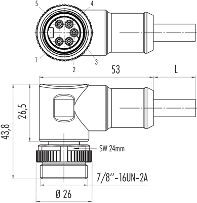 77 1427 0000 50003-1000 binder Sensor-Aktor Kabel Bild 2