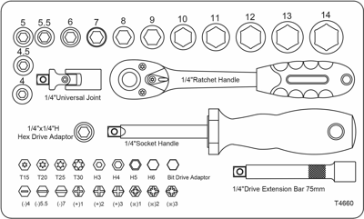 T4660 C.K Tools Steckschlüssel, Ratschen und Zubehör Bild 5