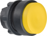 Drucktaster, unbeleuchtet, tastend, Bund rund, gelb, Frontring schwarz, Einbau-Ø 22 mm, ZB5AL5