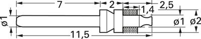 42.0005 Stäubli Electrical Connectors Steckerstifte für Leiterplatten