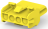 Buchsengehäuse, 4-polig, RM 6.35 mm, gerade, gelb, 1-480703-4