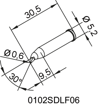 0102SDLF06/SB Ersa Lötspitzen, Entlötspitzen und Heißluftdüsen Bild 2