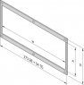 Frontrahmen, ungeschirmt für Horizontalen Leiterplatten-Einbau, 3 HE, 20 HP, lange Lippe