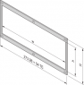 Frontrahmen, ungeschirmt für Horizontalen Leiterplatten-Einbau, 3 HE, 20 HP