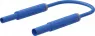 Safety measuring lead with (4 mm lamella plug, straight) to (4 mm socket, straight), 0.5 m, blue, PVC, 1.0 mm², CAT IV, 66.1044-05023