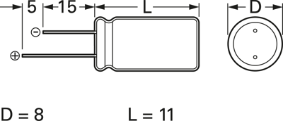 ESH107M050AG3EA Kemet Elektrolyt Kondensatoren Bild 2