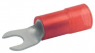 Isolierter Gabelkabelschuh, 10 mm², 5.3 mm, M5, rot