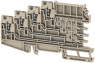 Mehrstock-Reihenklemme, Federzuganschluss, 0,5-2,5 mm², 10 A, 4 kV, dunkelbeige, 1906960000