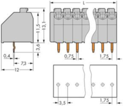 250-109 WAGO PCB Terminal Blocks Image 2