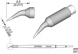 C210002 JBC Soldering tips, desoldering tips and hot air nozzles