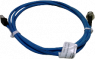 Sensor-Aktor Kabel, RJ45-Kabelstecker, gerade auf M12-Kabeldose, gerade, 4-polig, 2 m, TPE, blau, 1.5 A, 1034