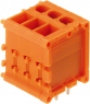 Leiterplattenklemme, 4-polig, RM 5.08 mm, 0,13-2,5 mm², 10 A, Schraubanschluss, orange, 0570360000