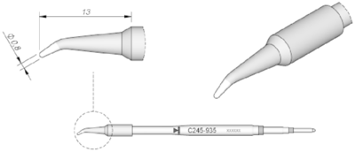 C245935 JBC Lötspitzen, Entlötspitzen und Heißluftdüsen