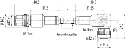 77 3434 3429 50003-0100 binder Sensor-Aktor Kabel Bild 2