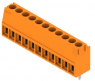 Leiterplattenklemme, 11-polig, RM 3.5 mm, 0,08-2,08 mm², 10 A, Schraubanschluss, orange, 1845100000