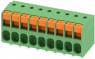 Leiterplattenklemme, 9-polig, RM 5.08 mm, 0,2-4,0 mm², 32 A, Federklemmanschluss, grün, 1017510