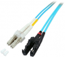 LWL-Patchkabel, E2000 auf LC-Duplex, 0.5 m, OM3, Multimode 50/125 µm