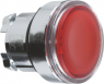 Drucktaster, beleuchtbar, tastend, Bund rund, rot, Frontring silber, Einbau-Ø 22 mm, ZB4BA48