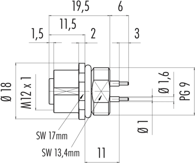 86 0136 0000 00404 binder Sensor-Aktor Rundsteckverbinder Bild 2