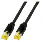 Patchkabel, RJ45-Stecker, gerade auf RJ45-Stecker, gerade, Cat 6A, S/FTP, PUR, 2 m, schwarz