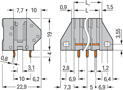 745-111 WAGO PCB Terminal Blocks Image 2