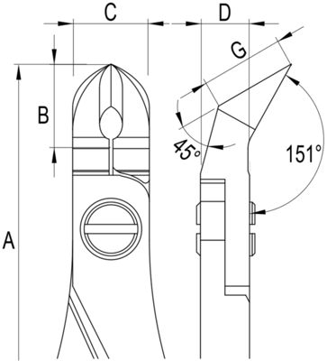 ES5250.CR.BG ideal-tek Seitenschneider, Vornschneider Bild 3