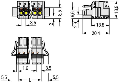 2734-111/037-000 WAGO PCB Connection Systems Image 2