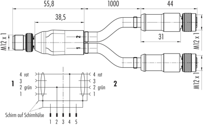 77 9853 4330 60702-0100 binder Sensor-Aktor Kabel Bild 2