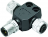 Adapter, 2 x M12 (5-polig, Buchse) auf M12 (5-polig, Stecker), T-Form, 79 5256 190 05