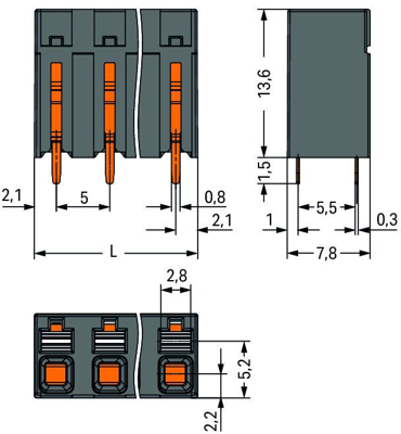 2086-3122/300-000 WAGO Leiterplattenklemmen Bild 5