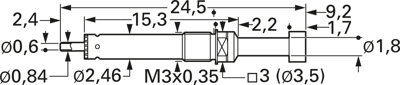 3014/2G-F-1.5N-AU-3.0 C PTR Prüfstifte