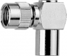 Koaxial-Adapter, 50 Ω, FME-Stecker auf Mini-UHF-Stecker, abgewinkelt, 100024364