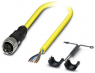 Sensor-Aktor Kabel, M12-Kabeldose, gerade auf offenes Ende, 5-polig, 2 m, PVC, gelb, 4 A, 1409637
