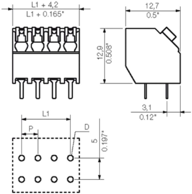 1888400000 Weidmüller Leiterplattenklemmen Bild 2